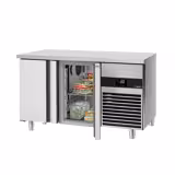 Kylbänk PREMIUM - 1400x700 mm - 281 l - GN 1/1 - Fläktkyla - med 2 dörrar - R290