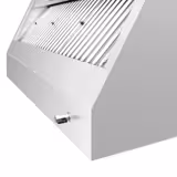Wandafzuigkap RVS - 700mm diep - 1400mm - zonder motor - met 3 labyrintfilters en verlichting