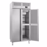 Jääkaappi Ruostumaton teräs PREMIUM PLUS - GN 1/1 - 974 mm - 745 l - +2…+8 °C - mitat 1 ovi ja 2 puolikasta ovea - LED-valaistus, kiertoilmajäähdytys, digitaalinen termostaatti, automaattinen sulatus, lukittava