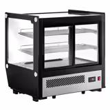 Kylvitrin - bänkmodell - 120 liter - 702 mm - dubbelglas - rakt glas - med 2 hyllor - För SE