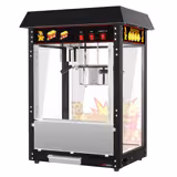 Machine à pop-corn professionnelle avec chariot - 1,46kW - 5kg/h - avec 1 marmite - Noir