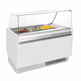 Ice Cream Serve Over Counter | LIAM - 1310mm - Static cooling - with LED lighting - for 10 x 5 litres Napoli pans - White