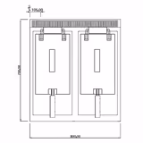 Kaksiosainen sähkökäyttöinen rasvakeitin - 2 x 10 l - 18,0 kW - sis. alarungon, 2 ovea - 400 V