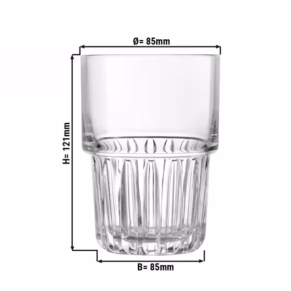 (12 db) Longdrink pohár - TOKIO - 414 ml - Átlátszó