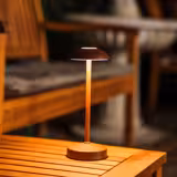 Stolní lampa - ALVA - nabíjecí - IP54 - stmívatelná ve 3 krocích - Ø 80 mm - rošt