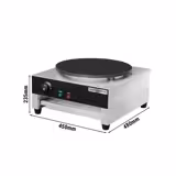 Commercial Refrigerated Prep Table PREMIUM – Glass Top – 2 Doors – 1210 mm – for 9× GN 1/6 – Includes crêpes device, batter spreader & wooden spatula