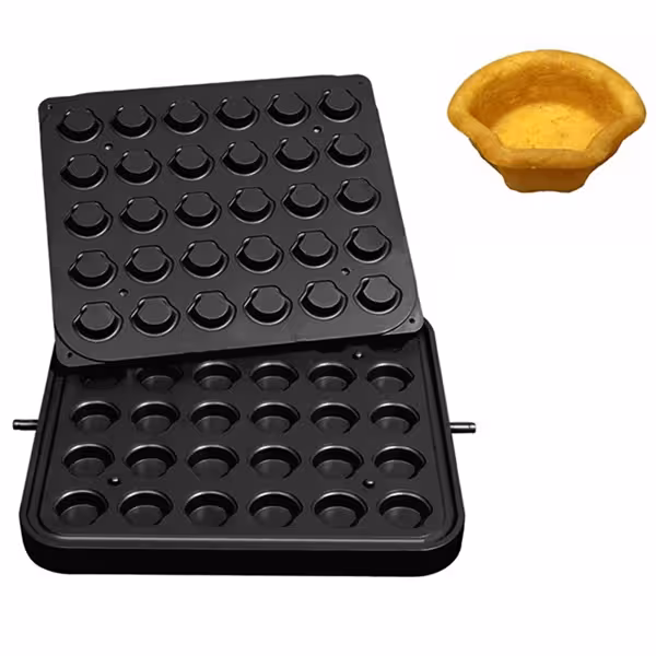 Platen voor tarteletmachine TMPIC - vorm: 30x schelp - 50x45mm