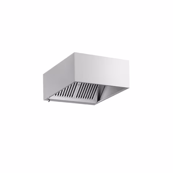 Commercial Wall-Mounted Extractor Hood – 2200mm – with Baffle Filters & Lighting