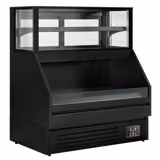 Vitrina de refrigeración HELSINKI - 1200x800mm - vitrina expositora refrigerada - refrigeración ventilada - 199l - color negro