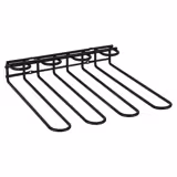 Wieszak na kieliszki - chromowany metal - do 12 kieliszków - 2-rzędowy - 320x295x60mm - do montażu pod półką/na suficie/na ścianie