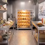 Gaz Rôtissoire à poulets Verticale - 5 broches - avec pour jusqu’à 25 poulets - 23,5kW