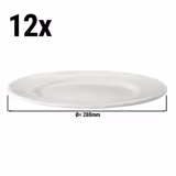 (12 Stück) LUX - Teller Maastricht - flach - Ø 280mm - Elfenbein