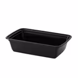 (300 pieces) Reusable bowl - polypropylene - 700ml - rectangular - black