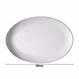 (12 kom) CLASSICO - Pladanj - ovalan - Porculan - 280x280 mm - Bijela