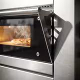 Forno de pizza com esteira a gás - 1680x2180mm - 230V - Touch - Largura da esteira: 800mm - até 350°C - incl. base