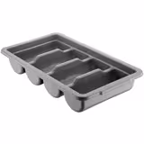 Cutlery Tray - 537x301mm - Height: 120mm - Polypropylene (PP) - with 4 compartments - incl. lid - Grey