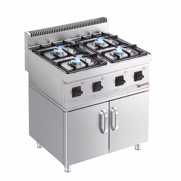 Εστία Αερίου - 14 kW - 4 καυστήρες - συμπ. βάσης με 2 πόρτες
