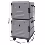 Termos transportowy - Załadunek frontowy - GN 1/1 - 2x83l - podgrzewany - na 24x GN 1/1