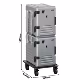 Thermobox - Front loading - GN 1/1 - 2x 83L - 550x710x1410mm - heated