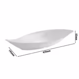 (6 ks) Mísa LEAF - Melamin - 1 l - obdélníková - 420x195 mm - stohovatelná - vhodná do myčky - nevhodná do mikrovlnky - bílá