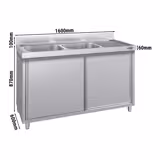 Evier ECO - 1600x600mm - avec 2 bacs à gauche