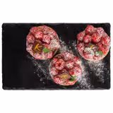 (6 adet) Sunum Tabağı - Dikdörtgen - Doğal arduvaz taş - GN 1/4 - 6'lı set - 265x162mm - Yükseklik: 10mm - Siyah