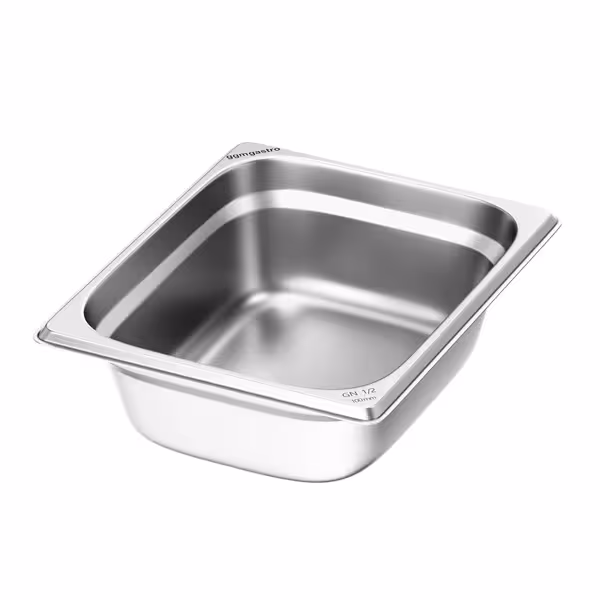 (1 piece) – Stainless Steel Gastronorm Pan GN 1/2 – Height 100 mm