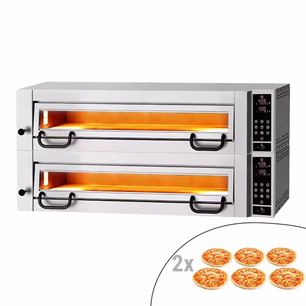 Elektro Pizzaofen Power mit Haube & Untergestell - 6+6 Ø 34 cm