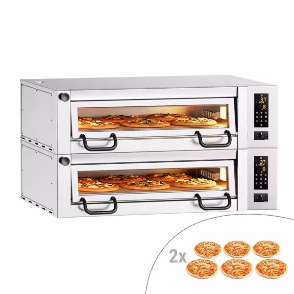Elektryczny piec do pizzy Power – 6+6 x 34 cm – cyfrowy