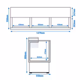 Commercial Glass Lid Chest Freezer - White - 305L