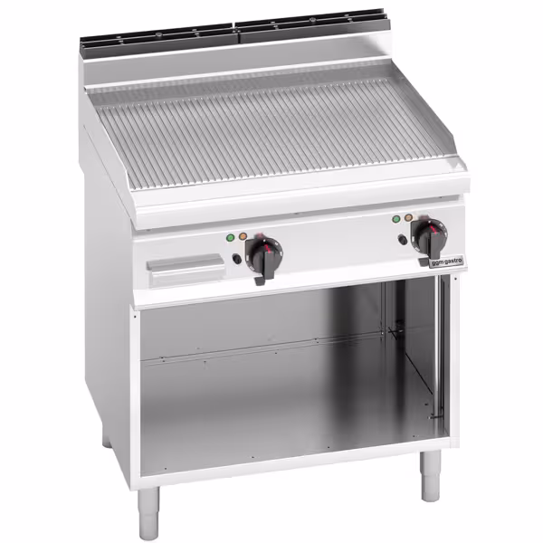 Commercial Electric Griddle - 9.6kW - Ribbed Plate - Cooking area: 795x500mm - on Stand