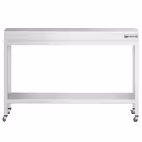 Table de travail en inox PREMIUM - 1200 x 600 mm - avec tablette inférieure et roulettes