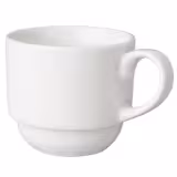 (6 st) Kaffekopp 20 cl Budgetline Mammoet - Vit - stapelbar