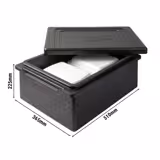 (5 pièces) THERMO FUTURE BOX | Boîte isotherme TAKE AWAY - 20 litres - Noir