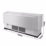 Commercial bottle cooler chest - stainless steel - 415 litres