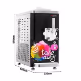 Máquina de gelado soft Profissional - 11,25L/h - 1,5kW - 1 sabor - Aparelho de bancada