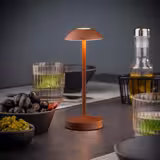 Lámpara de mesa - ALVA - regulable en 3 niveles - Ø 80mm - óxido