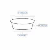 (300 pieces) Reusable bowl - polypropylene - 1000ml - round - black