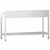 Table de travail inox PREMIUM - 1600 x 800 mm - avec tablette inférieure & Dosseret