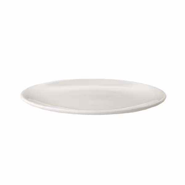 (12 pcs) LUX | Plate - flat - Porcelain - Ø255mm - Ivory