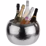 Champagnekylare - BIG BOWL - Rostfritt stål - 8 l - utv. Ø 370 mm - Höjd: 230 mm - med avtagbar droppinsats