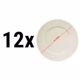 (12 pz) PERA Creme - Piatto piano - Porcellana - Ø270mm - Creme