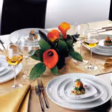(6 pcs) SELTMANN WEIDEN | Roll / cake plate – COFFE-E-MOTION – Ø 220 mm – White Porcelain