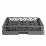 Commercial Dishwasher Glass Rack Basket 1/1 – 500 × 500 mm – 16 Compartments – Grey