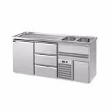 Back Bar Cooler PREMIUM PLUS - 1950x700mm - 1 Solid Door & 3 Drawers