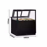 Lada chłodnicza KAISA - 1000 mm - z oświetleniem LED - czarna	