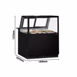 Comptoir vitrine réfrigérée KAISA - 1000mm - Double vitrage - +2/+8°C - Éclairage LED - 280L