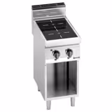 Keramische kookplaat (infrarood) – vrijstaand - 6,4kW - 2 kookzones - Ø250mm - open onderstel - vrijstaand