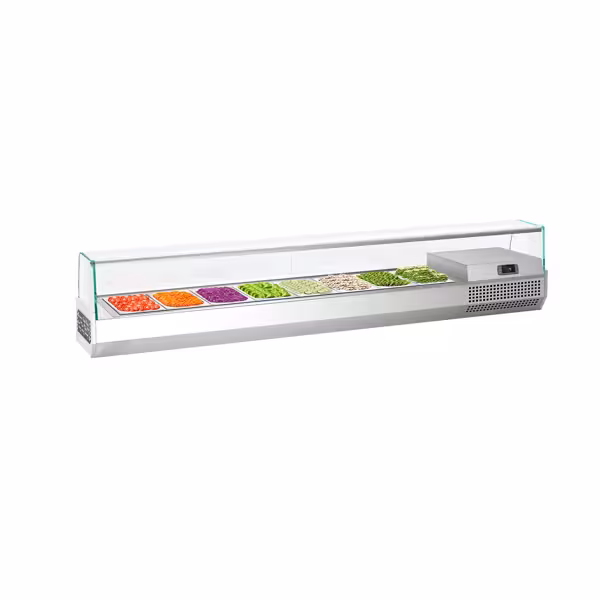 Opzetkoelvitrine PREMIUM PLUS - 1976x413mm - 8x GN 1/3
