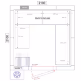 Kit rayonnage en aluminium - En U - Profondeur:460mm - Capacité de charge:600kg
